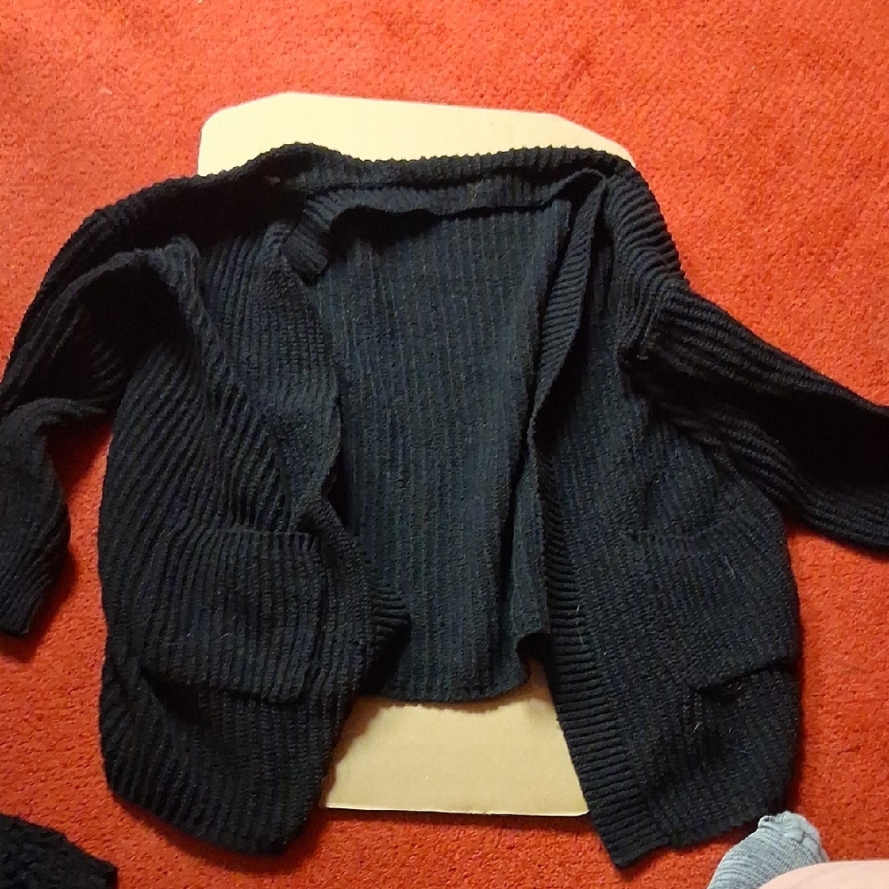 Women's Black Ribbed Sweater